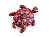 Brošňa s brúsenými kamienkami korytnačka