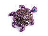 Brošňa s brúsenými kamienkami korytnačka