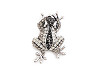 Brooch with Rhinestones - Turtle, Frog