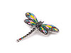 Dragonfly Brooch with Rhinestones