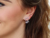 Ohrringe aus Edelstahl Traumfänger mit geschliffenen Steinchen