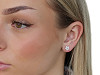  Fülbevaló rozsdamentes acélból csiszolt kövekkel
