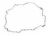 Stainless Steel Necklace with Multicolored Beads