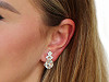 Rhinestone Clip-on Earrings, Jablonec Jewelry