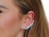 Rhinestone Side Ear Earrings, Jablonec Jewelry