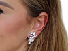 Boucles d’oreilles avec clip et strass, bijouterie de Jablonec