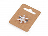Brooch / Lapel Pin, Rhinestone Snowflake, Angel, Jablonec Jewelry