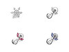 Broszka / pins sztrasowa śnieżynka, aniołek biżuteria Jablonex