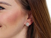 Rhinestone Clip Earrings Jablonec Jewelry