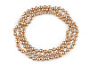 Collar de perlas artificiales largo, estilo retro