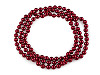 Collar de perlas artificiales largo, estilo retro