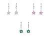 Stainless Steel Flower Earrings with Rhinestones