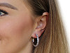 Ohrringe Ringe aus Edelstahl mit geschliffenen Steinchen
