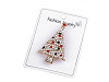 Christmas Tree Brooch with Rhinestones