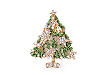 Christmas Tree Brooch with Rhinestones