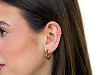 Záušnica / ozdoba na ucho z nerezovej ocele s brúsenými kamienkami