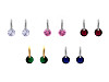 Boucles d’oreilles en acier inoxydable avec strass