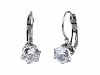 Stainless Steel Earrings with a Rhinestone