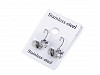 Stainless Steel Earrings with a Rhinestone
