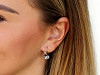 Ohrringe aus Edelstahl mit geschliffenem Steinchen