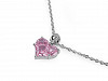 Stainless Steel Necklace with Rhinestones