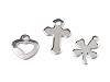 Stainless Steel Pendant Heart, Four-leaf Clover, Cross