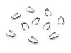 Gancio a moschettone, in acciaio inossidabile, clip con mollettina / chiusura per collane, dimensioni: 2 x 10 mm