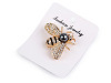 Brooch with Rhinestones and Pearl, Honey Bee