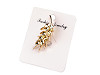 Brooch with Rhinestones - Wheat Spikelet