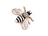 Brošňa s brúsenými kamienkami včela