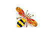 Brošňa s brúsenými kamienkami včela