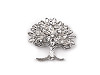 Brooch with Rhinestones,Tree of Life 