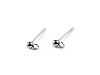 Stainless Steel Ball Stud Earring Loop Ring & Post Ø3 mm 