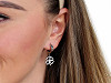 Boucles d'oreilles en acier inoxydable - Cœur, Trèfle à quatre feuilles, Montagne