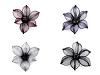 Metal Brooch with Rhinestones Ø7.5 cm