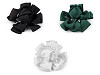 Broche, flor de raso con pedrería Ø7 cm