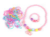 Set di gioielli per bambini composto da: collana, braccialetto, elastici per capelli