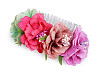 Metal Hair Comb with Flowers