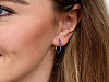 Boucles d’oreilles en acier inoxydable avec strass