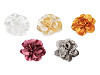 Brooch / hair ornament, satin flower Ø14.5 cm
