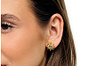 Boucles d’oreilles en acier inoxydable avec strass