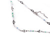 Halskette aus Edelstahl mit Glasperlen