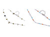 Stainless steel necklace with glass beads