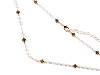Halskette aus Edelstahl mit Glasperlen und Perlen