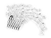 Hair comb with rhinestones, hand made