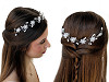 Schmuck mit Perlen/Haarreif mit Blumen