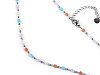 Stainless steel necklace with glass beads