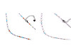 Stainless steel necklace with glass beads