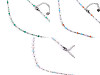 Collana in acciaio inossidabile, con perle di vetro