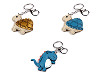 Pendentif / Porte-clés pour sac à dos - tortue, dinosaure